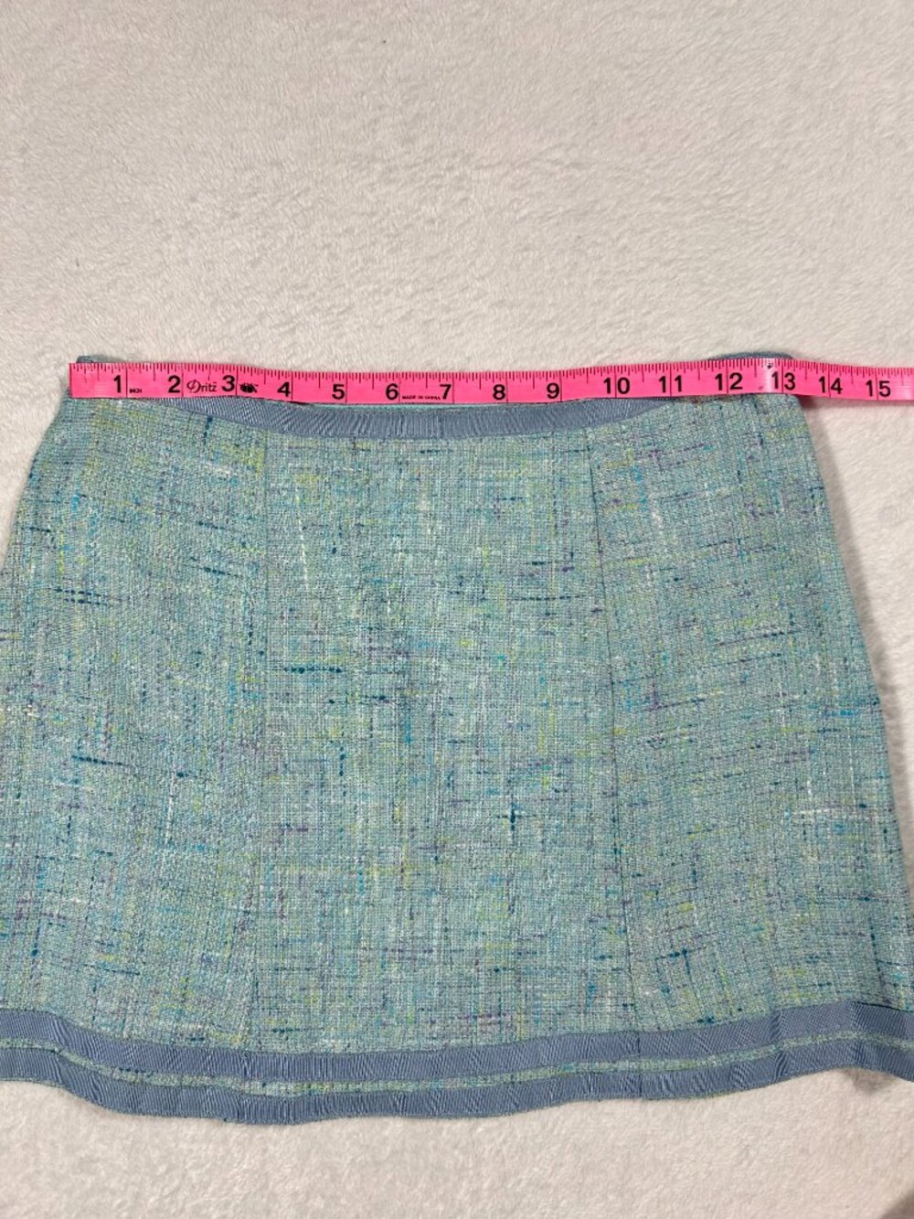 Nanette Lepore Teal Blue Boucle Tweed Skirt Suit - Picture 5 of 7